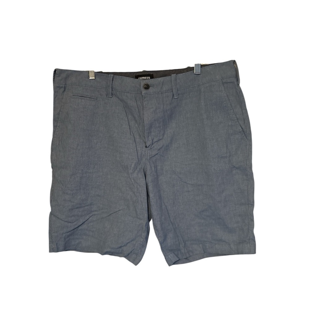 Express Gray Flat Front Shorts Classic Style